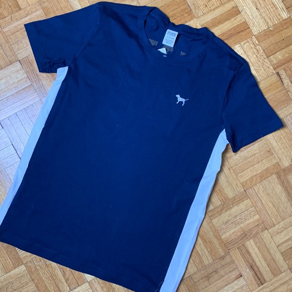 PINK Victoria's Secret Tops - NWT PINK Victoria’s Secret navy oversized short sleeve campus tee Size Small
